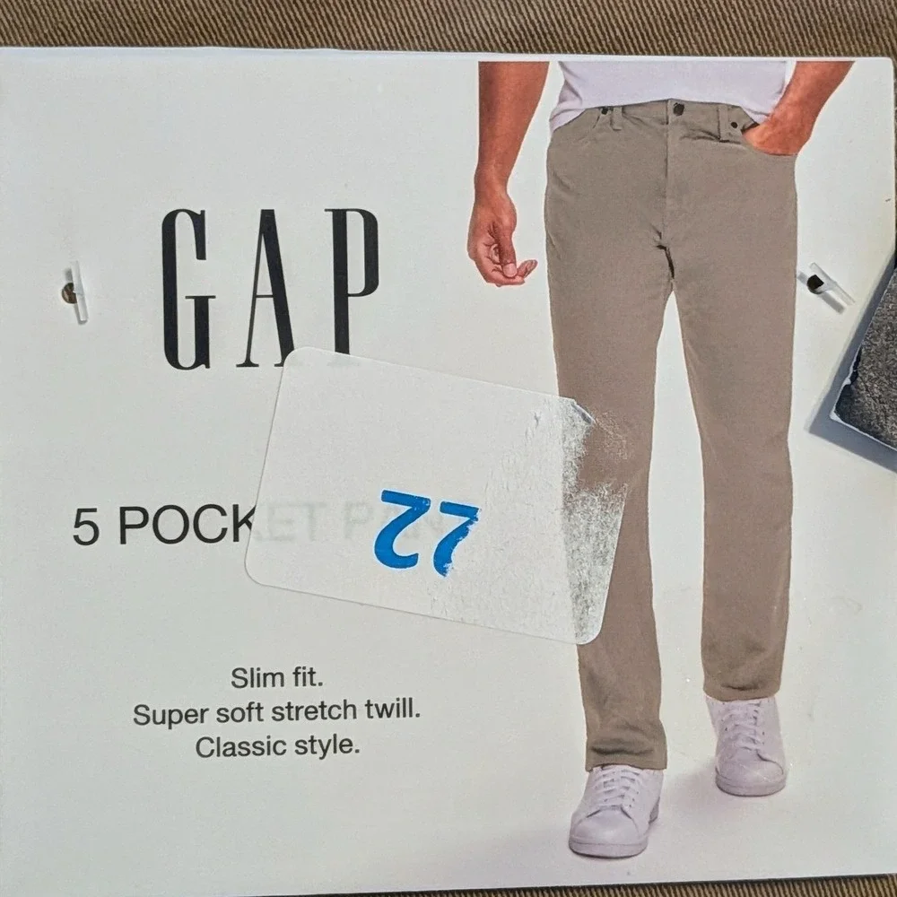 GAP 5 Pocket Slim Fit Super Soft Stretch Twill Classic Style Pants 32x32‎ NWT